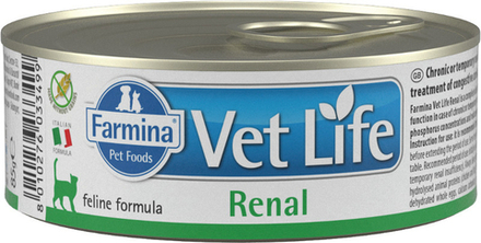 Консервы FARMINA Vet Life Renal для взрослых кошек при почечной недостаточности, 85 гр