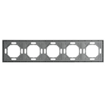 Рамка STEKKER, PFR00-5005-10 5-местная, серия Эмили, платиново-серый, soft touch 49966