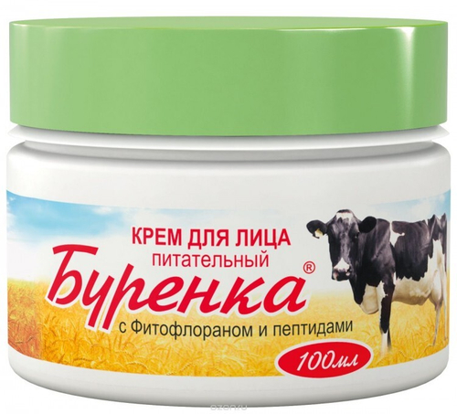 Лошадиная сила Буренка Крем для лица питательный с фитофлораном и пептидами 100 мл