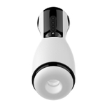 Белый вибромастурбатор с имитацией орального секса Amovibe Good Night Squeezing, Sucking & Vibrating Masturbator