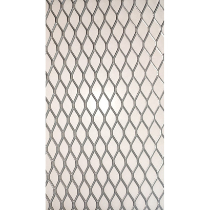 Решетка радиатора (сетка) 120х20см ячейки 15х10мм серебристая