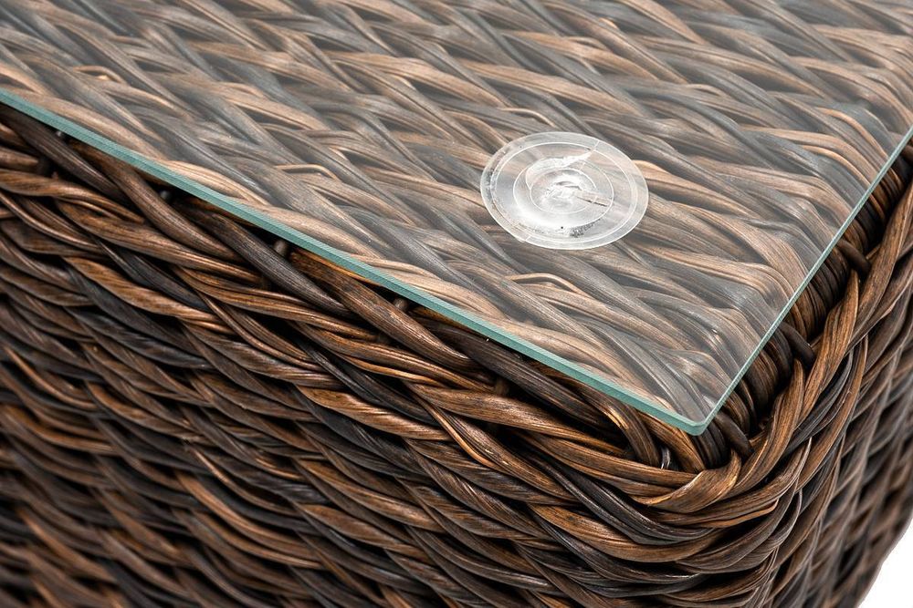 "Лунго" журнальный столик плетеный (гиацинт), цвет коричневый