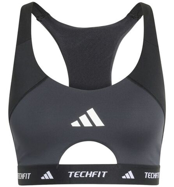 ТОП теннисный Adidas Techfit Workout Color Block Medium Support - black/carbon