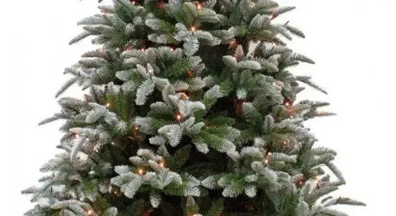 Елка Нормандия пушистая заснеженная 230 см., 376 теплых белых LED ламп, литая хвоя+пвх, Triumph Tree (72002)
