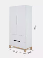 Шкаф RANT "INDY" 84см 2 ящ. (арт.352) Cloud White