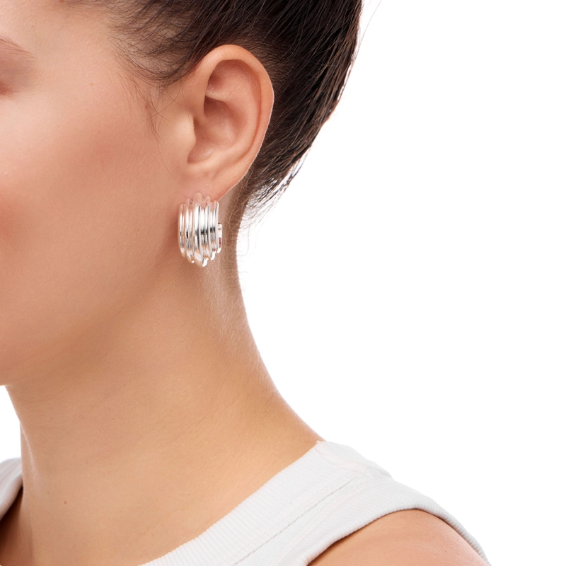 Серьги Широкая Полоска