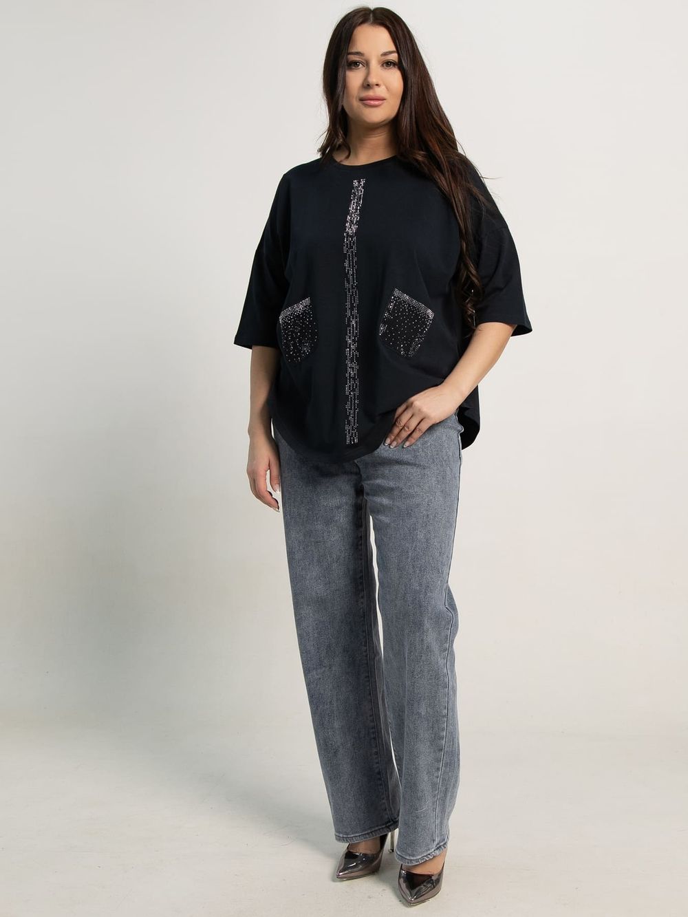 Блуза Магнит (темно-синяя) Б15443-24М LT Collection