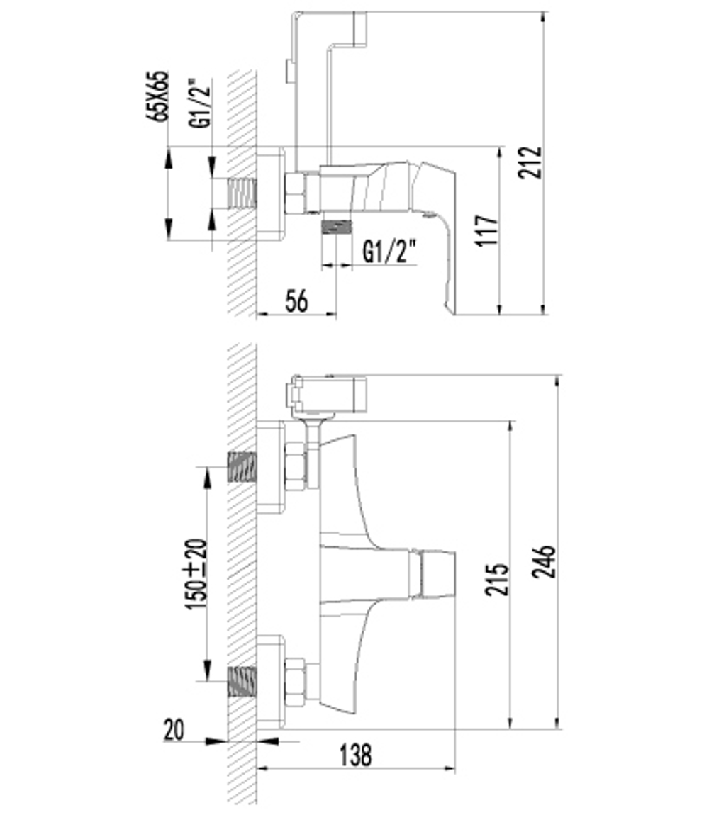Смеситель с гигиеническим душем LEMARK UNIT – LM4518C