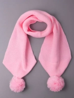 Шарф зимний вязаный с помпонами для детей