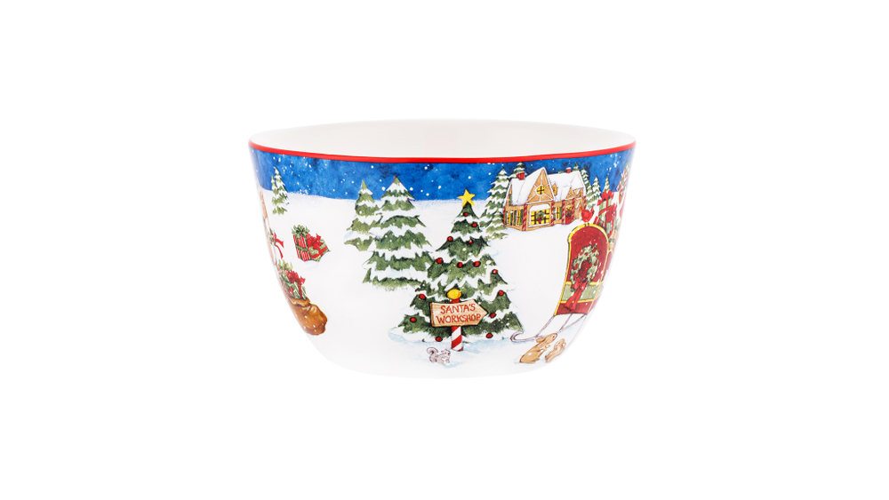 Салатник порционный 14см Certified Int. Int. Мастерская Санта-Клауса Два зайчонка