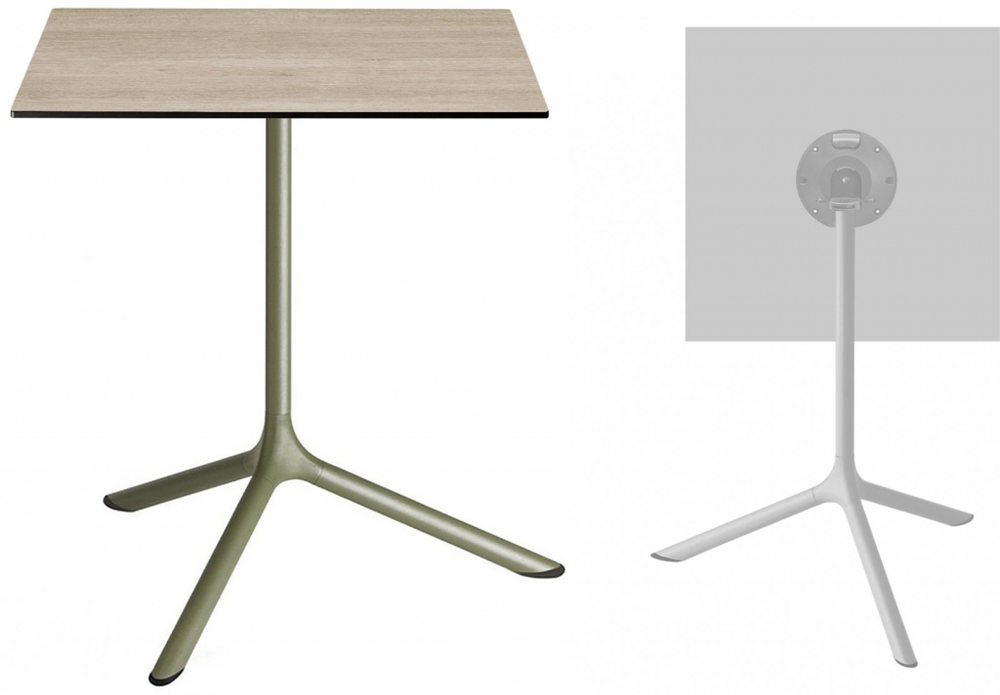 Стол ламинированный обеденный складной Scab Design Tripe Maxi Folding, оливковый, состаренный дуб тортора