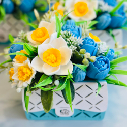 Букет из мыла «Тюльпаны и нарциссы, блюскай»