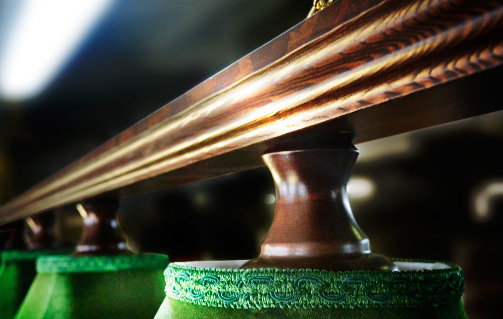 Лампа Классика 1 3 пл. сосна (№1,бархат зеленый,бахрома зеленая,фурнитура золото)