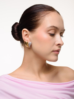 Серьги "Brilliant heart" Bicolor