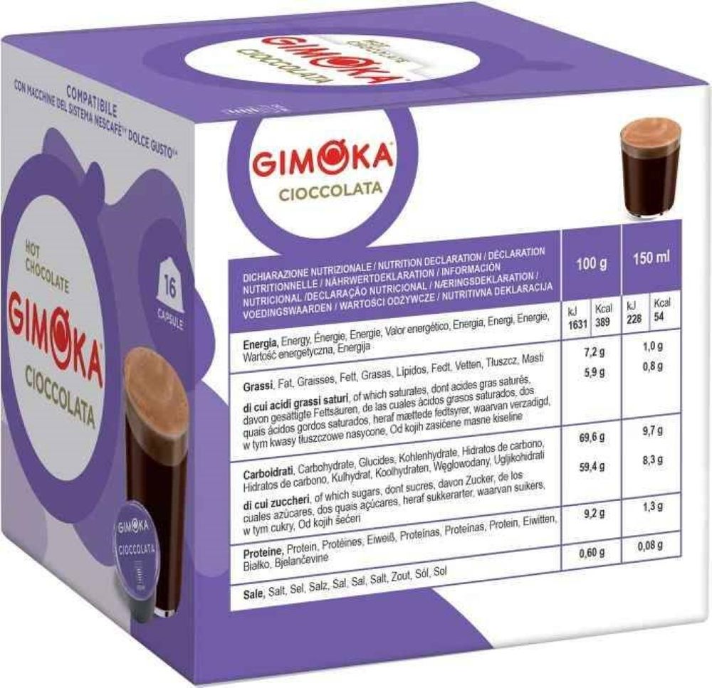 Шоколад в капсулах Dolce Gusto Gimoka Cioccolata 16 шт