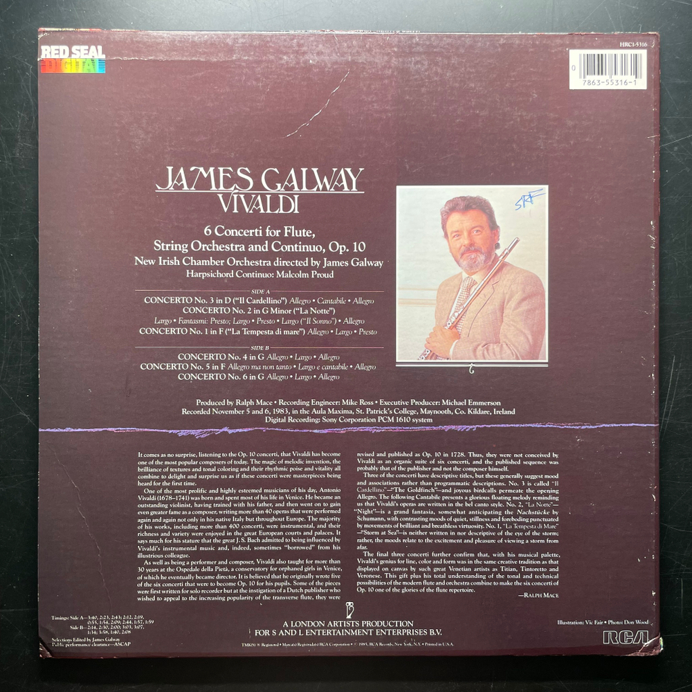 James Galway, Vivaldi ‎– 6 Concerti Opus 10 (США)