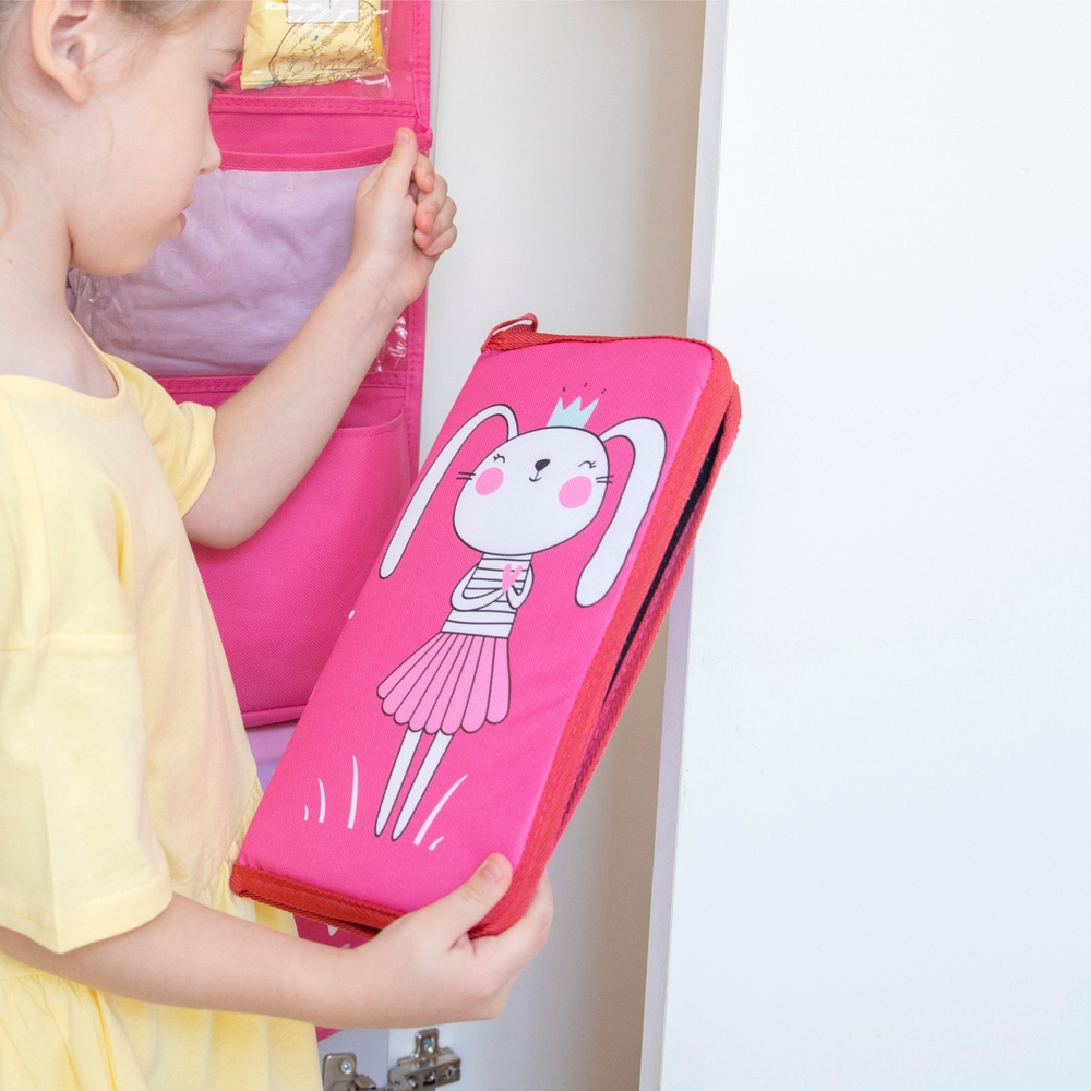 Набор для детского сада: кармашек, коврик, мешок. Зайка