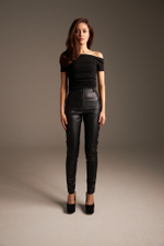 Брюки из эко-кожи