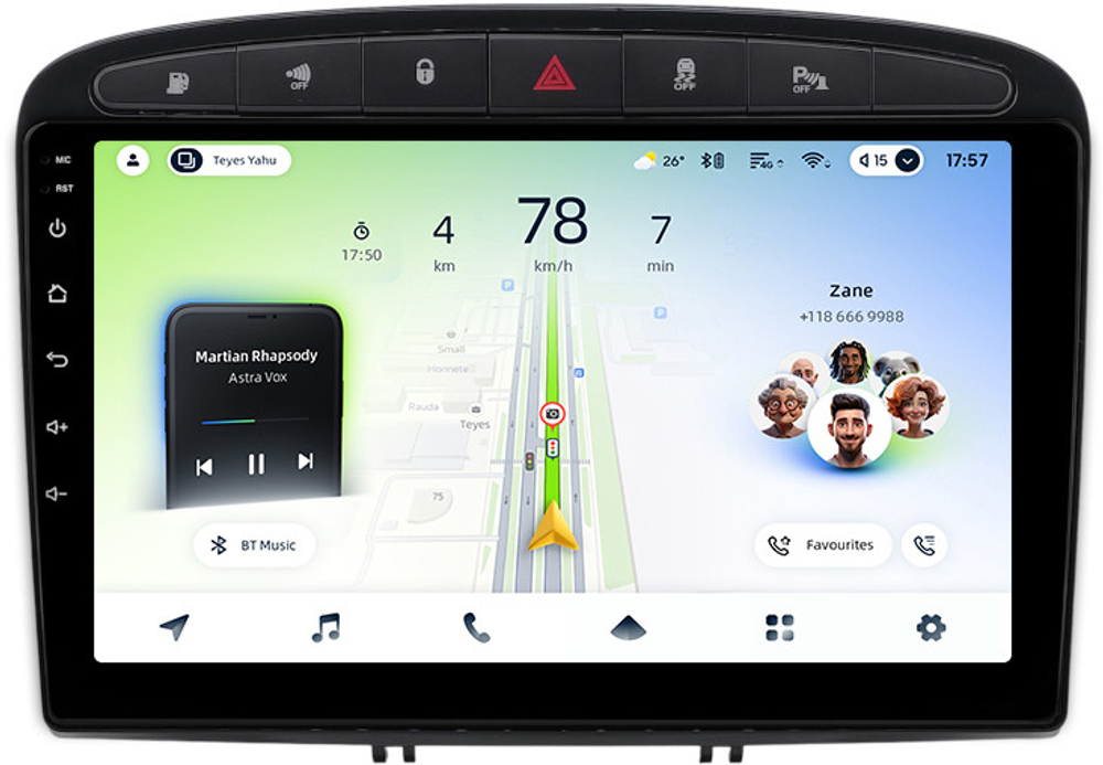 Магнитола для Peugeot 308 2007-2014, 408 2012-2022 - Teyes CC4L монитор 9" IPS на Android 14, Snapdragon 662, CarPlay, 4G SIM-слот