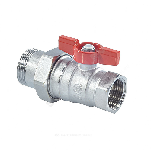 Кран шаровой латунь хром R259D Ду 25х32 Ру35 ВР/"американка" бабочка переходн Giacomini R259X008