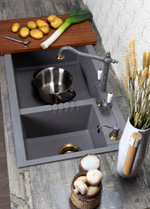 Мойка Omoikiri Tedori 86-2-LB-WH Tetogranit | Белый