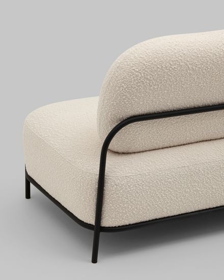 Диван Стоун new ткань букле молочный