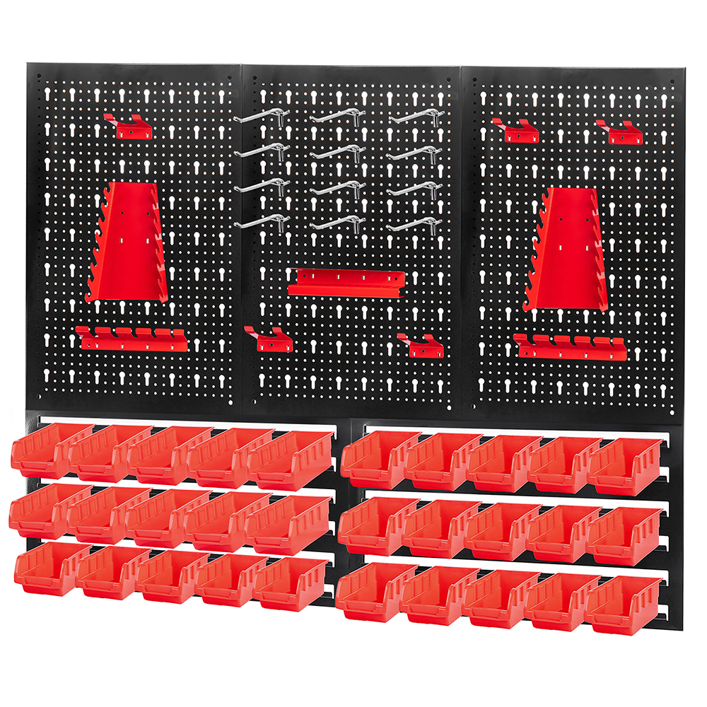 Настенный стеллаж для инструментов с крючками и органайзер для метизов 1200*900*25мм ARNEZI R7201350