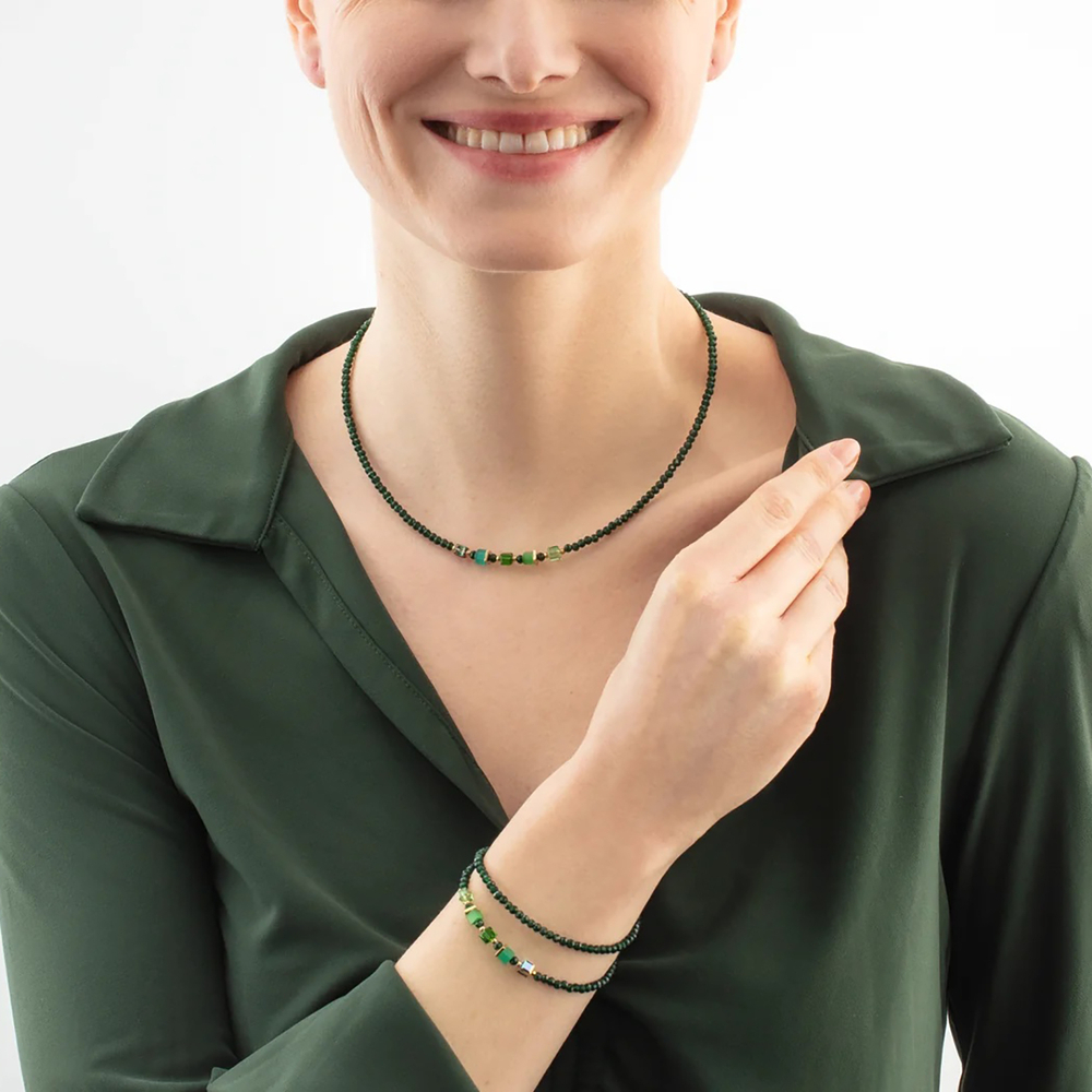 Колье Coeur de Lion Green 4464/10-0500