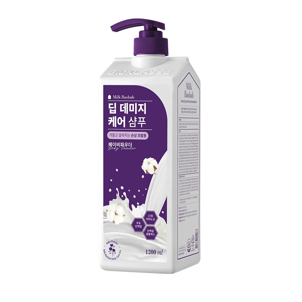 Deep Damage Care Shampoo Baby Powder, 1200 мл.
