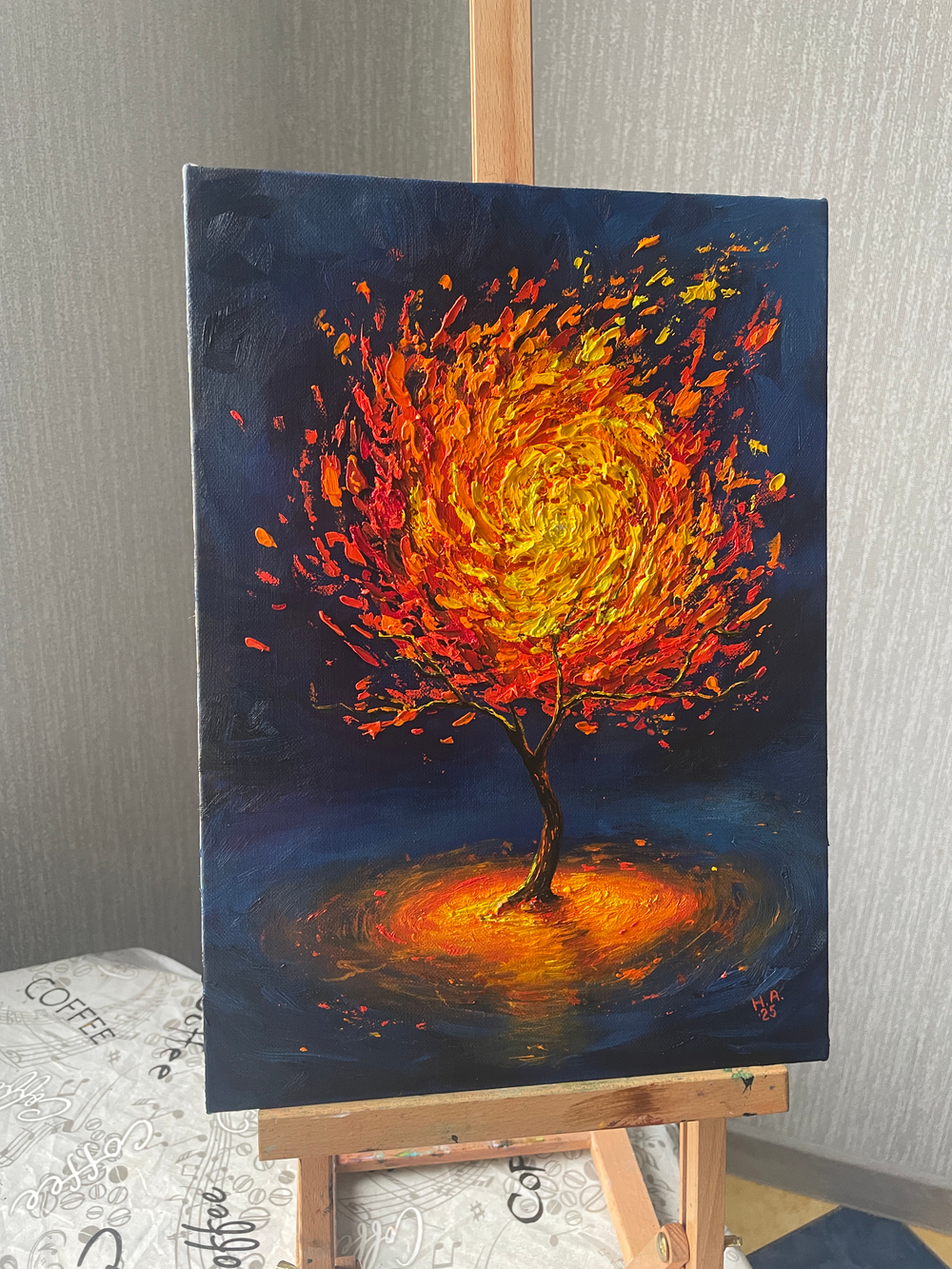 Картина маслом на холсте "Древо" 25х35 см. Деревянный подрамник. Художник Наталия Осадчук