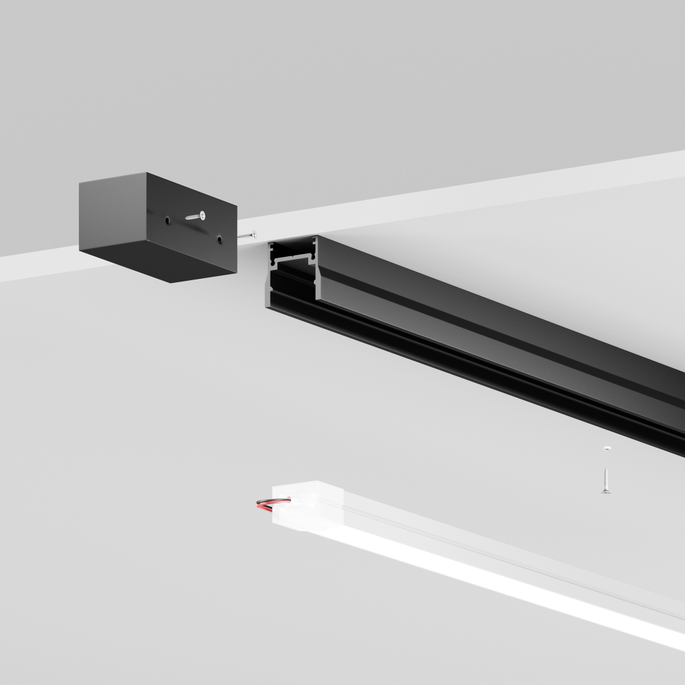 Профиль для уличной трековой системы Maytoni Outdoor ELASITY IP O-TR001-P-B3M 3м