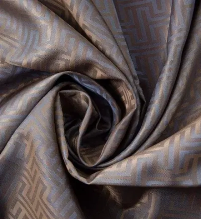 Ткань подкладочная Жаккард, шир. 145 см, 90(+/-5) гр/м2, вискоза 48%, п/э 52%, какао