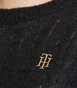 Хлопковый свитер Tommy Hilfiger - черный(WW0WW32293)