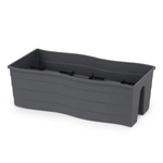 Кашпо на перила 585х200мм большое (графитовый)