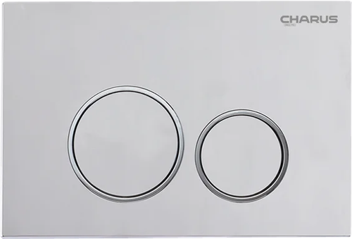 Смывная клавиша CHARUS Spazio, двойной смыв, матовый хром
