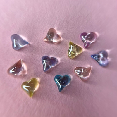 Zoo Фигурки объёмные "Кристальные сердечки" 10 шт