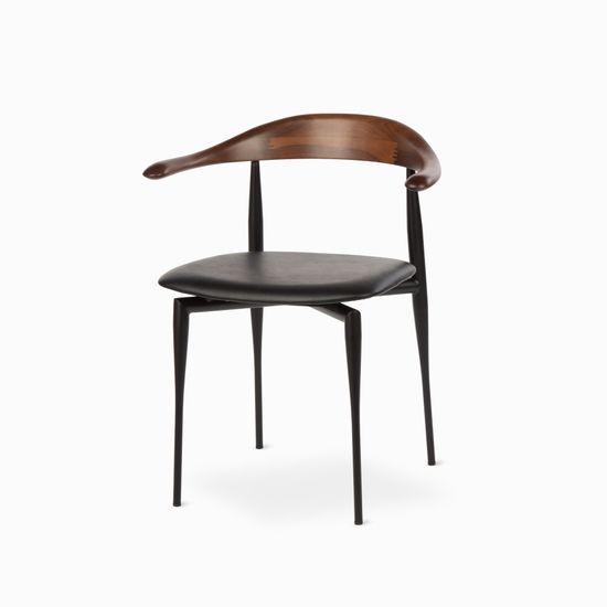 Обеденный стул Olten экокожа цвет черный/натуральный