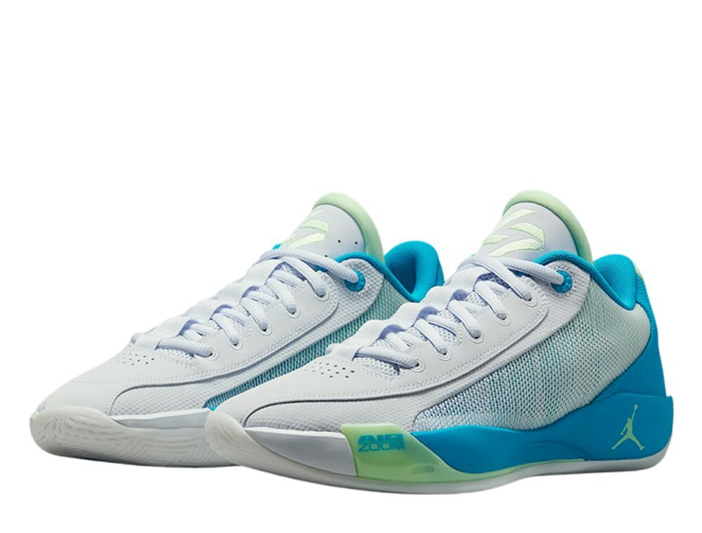 Баскетбольные кроссовки Jordan Luka .77 "Navigator" Football Grey/Laser Blue/White/Vapor Green