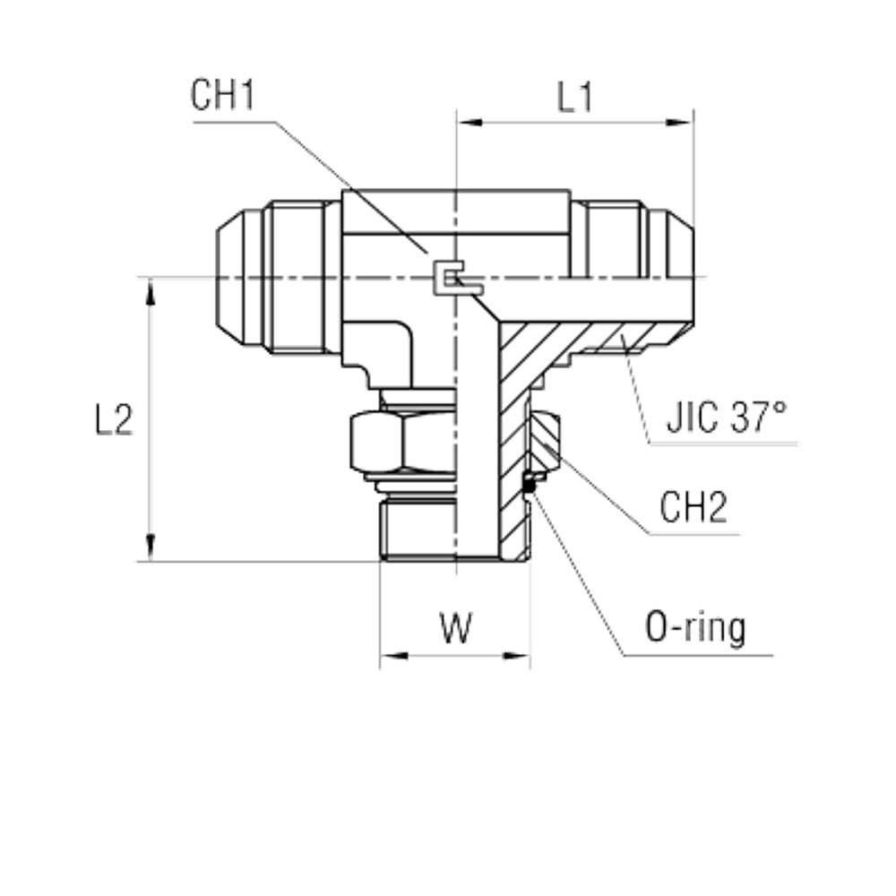 Штуцер FRTA JIC 1.1/16" UNF1.1/16"