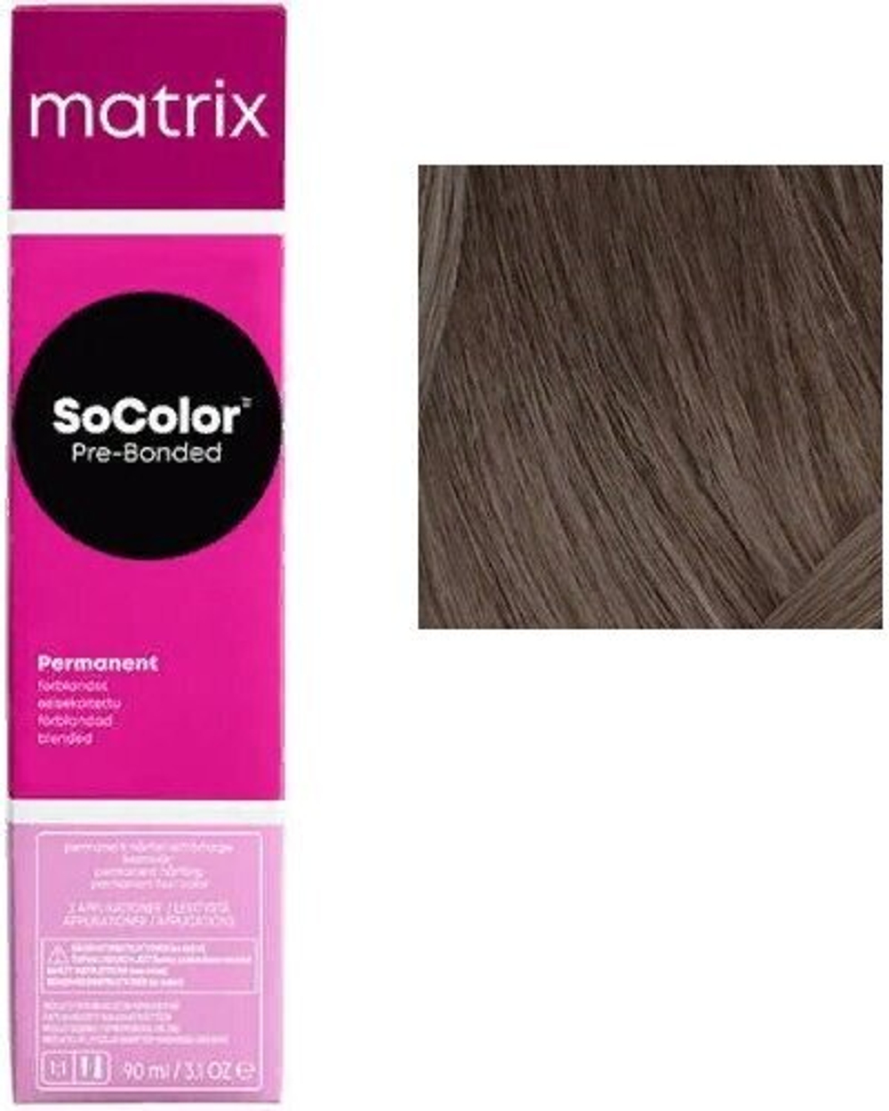 Matrix Краска для волос без аммиака SoColor Pre-Bonded 5AV Светлый шатен пепельно-перламутровый 90 мл.