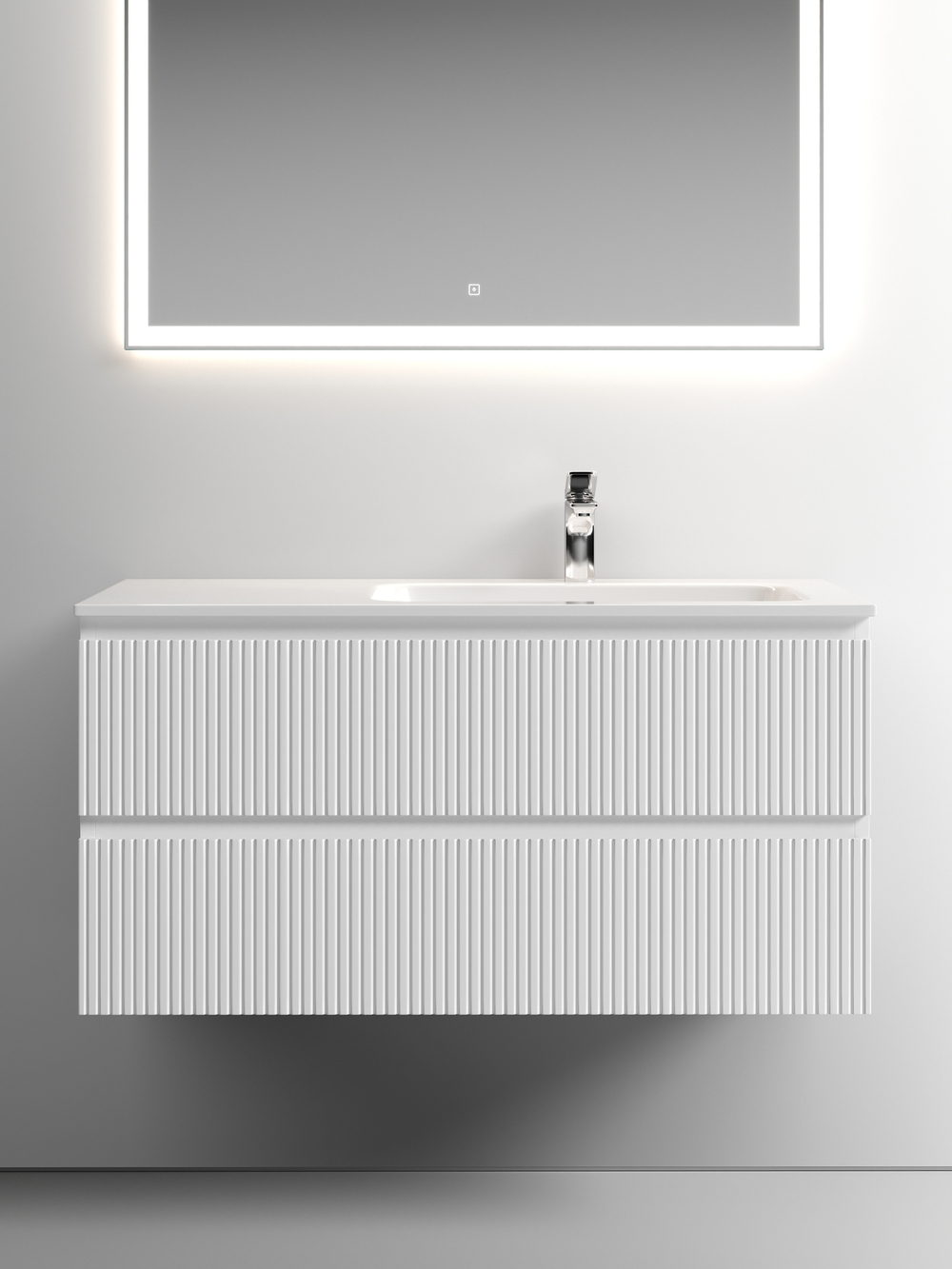 Тумба с раковиной Sancos Snob T 100 см SNT100RW правая, bianco
