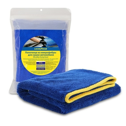 Салфетка микрофибра (50х60см) для сушки автомобиля Goodyear