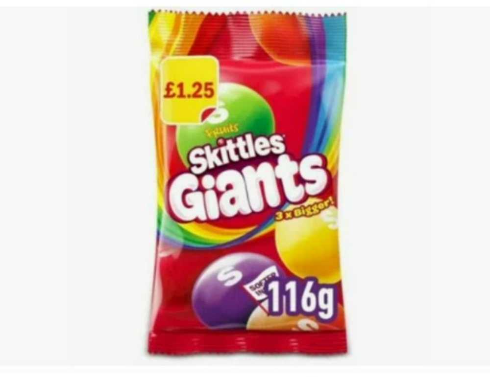 Скитлс Драже GIANTS Fruits (Фруктовый)  116гр (14шт)