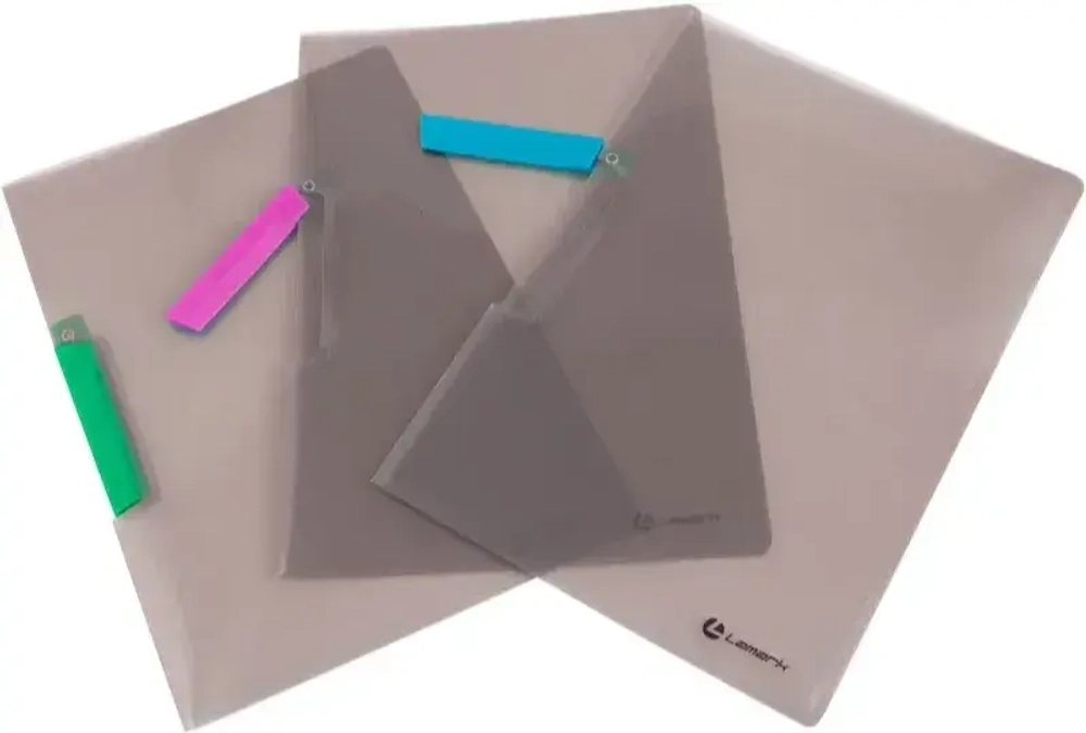 Папка-клип А4 LAMARK 0,50мм ассорти - для сшивания неперфорированных листов TF0030-CM