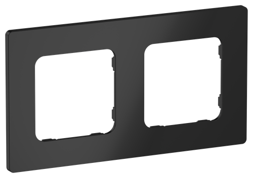 FLITE Рамка 2-местная РУ-2-К-ФлЧ черный IEK