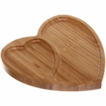 Менажница бамбуковая «SHEF» 18*19см Сердце 2секции