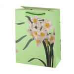 Пакет подарочный бумажный Alingar, (L+) 26х32х10 см, вертикальный, "Весенние цветы", матов. ламинация, тиснение, ассорти