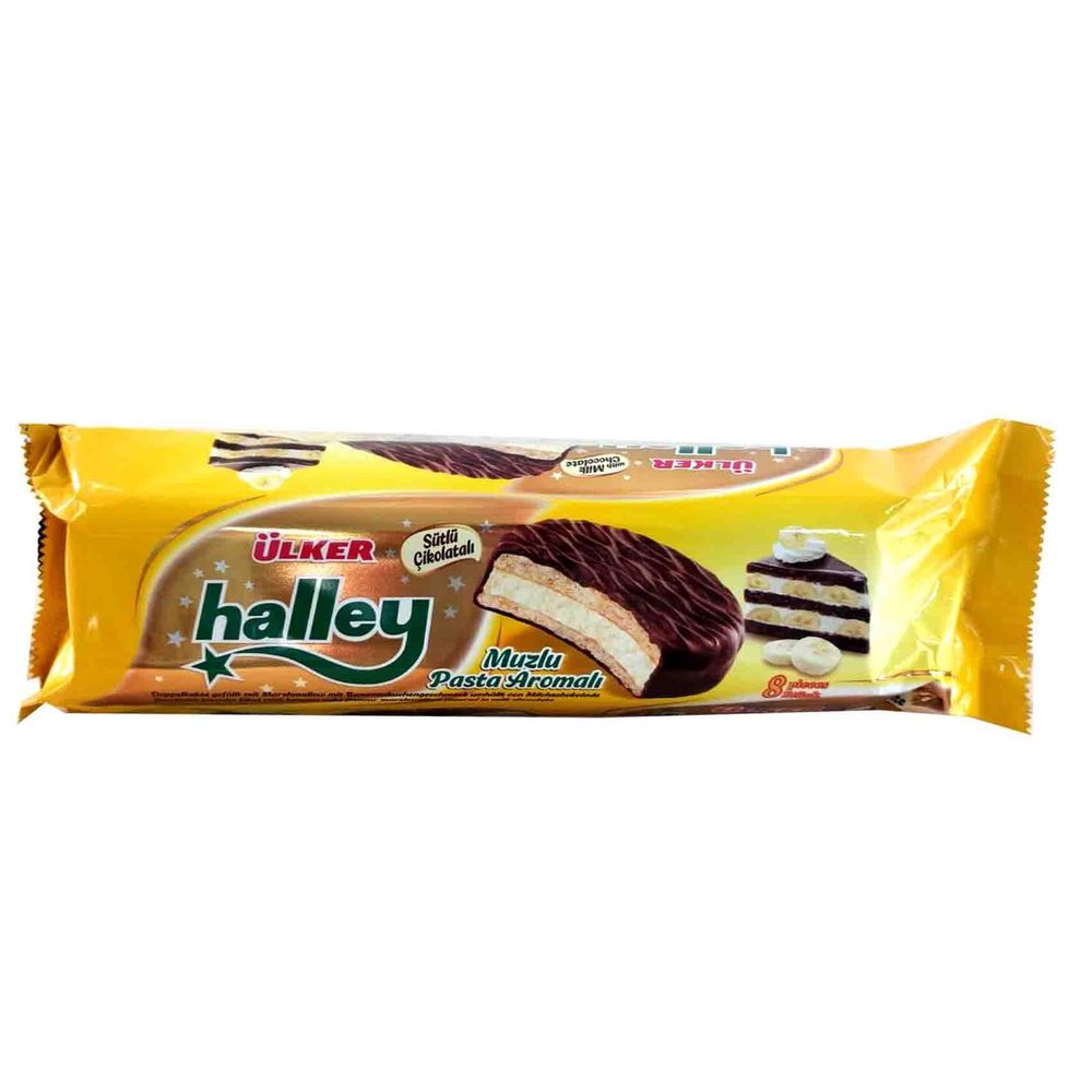 Сэндвич-печенье пачковый Банан Халлей 196гр