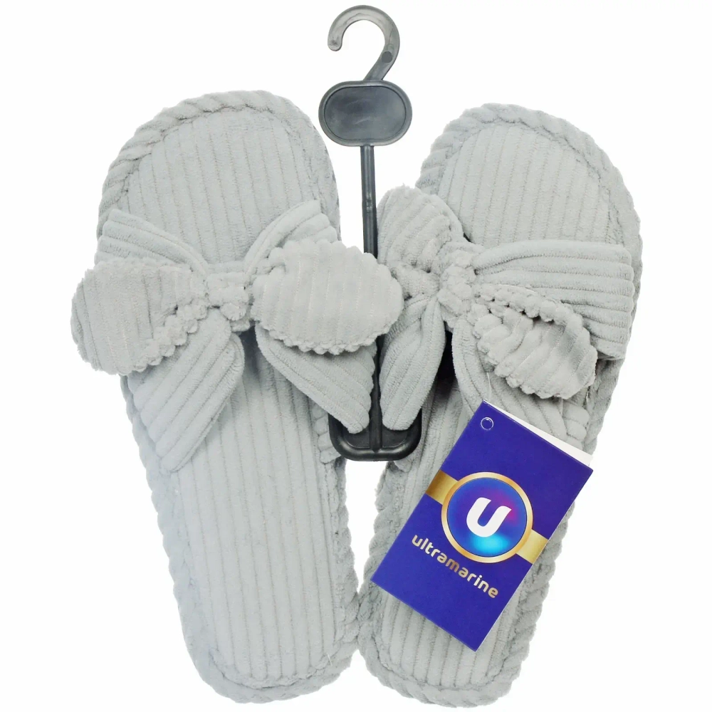 Тапочки женские домашние «COZY», цвет серо-голубой, р-р 40-41