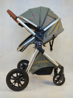 Коляска-трансформер 3в1 LUXMOM V9 Оливковый HGV9 с автолюлькой